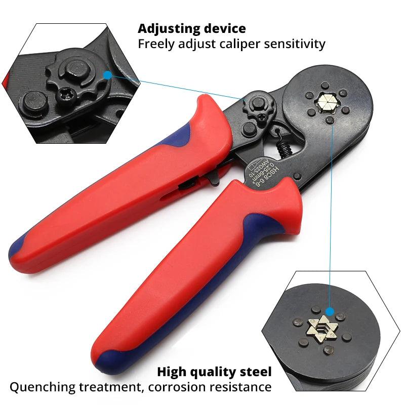HSC6-6 Mini-type Self-adjustable SOLAR Wire Crimper ,0.25-6.0mm2(24-10 AWG) Terminals Crimping Tools