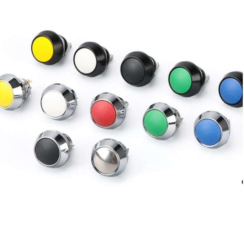 12mm spherical head button,big dome momentary switch,colorful top metal button,screw foot push button,pin terminal switch,silver contact button,ip65 waterproof metal button,1NO momentary switch,1NO1NC metal button,oxidized black button,nickel?€?plated brass button,power start button,point?€?to?€?point control key,compact industrial button,2A rated metal switch