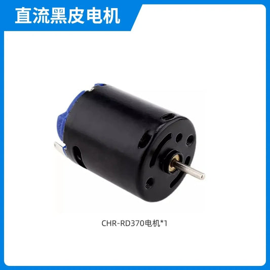 CHR-RD370, 370 dc motor, high torque 370 motor, 6v 12v brushed motor, 10000 rpm dc motor, 19800 rpm motor, black case dc motor, rc crawler motor, water gun mod motor, diy screwdriver motor