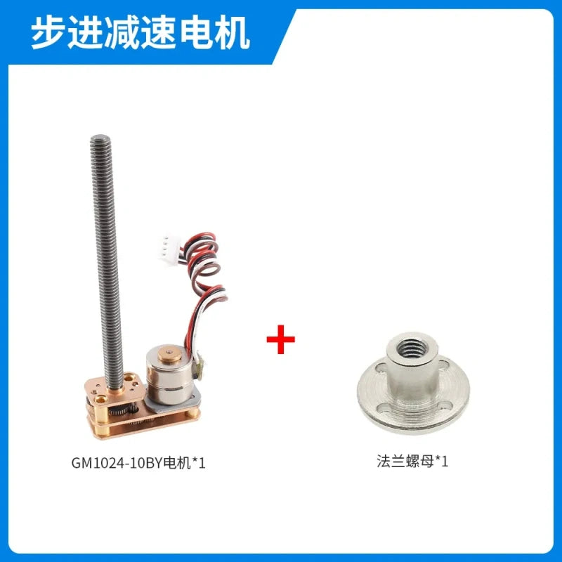 stepper motor, 5v stepper motor, dc stepper motor, gear stepper motor, chihai motor, chf-gm1024-10by, 10by stepper motor, linear stepper motor, m4 threaded shaft motor, 2 phase 4 wire stepper, high torque stepper, slow speed stepper motor, stepper motor with driver, reciprocating motor, robotics stepper motor, diy stepper motor, mini stepper motor, gear reduction motor, 55mm shaft motor, automation stepper motor