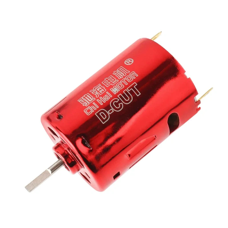 high speed dc motor, high torque dc motor, chihai motor, chr-rs380d, 380d motor, 7.4v dc motor, 11.1v dc motor, 53000 rpm motor, rc motor, motor for diy projects, permanent magnet dc motor, dual ball bearing motor, 2.3mm shaft motor, motor with gear, small dc motor, mini dc motor, hobby motor, robotics motor, high rpm motor,RS380D High-Speed High-Torque D-Cut Motor| 7.4V~11V