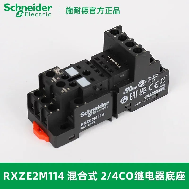 Schneider REXL Time Relay, REXL2TMP7, REXL4TMBD, Time Delay Relay, 5A Timer Relay, 2CO/4CO Relay, DC24V/AC230V Relay, 0.1s-100h Timer, Industrial Timer Relay, Plug-in Time Relay, Schneider REXL, RXZE Socket Compatible, Relay with LED Indicator, Adjustable Timing Relay