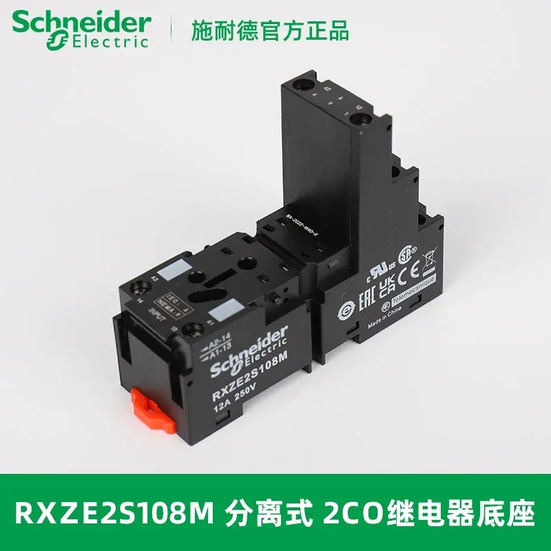 Schneider REXL Time Relay, REXL2TMP7, REXL4TMBD, Time Delay Relay, 5A Timer Relay, 2CO/4CO Relay, DC24V/AC230V Relay, 0.1s-100h Timer, Industrial Timer Relay, Plug-in Time Relay, Schneider REXL, RXZE Socket Compatible, Relay with LED Indicator, Adjustable Timing Relay
