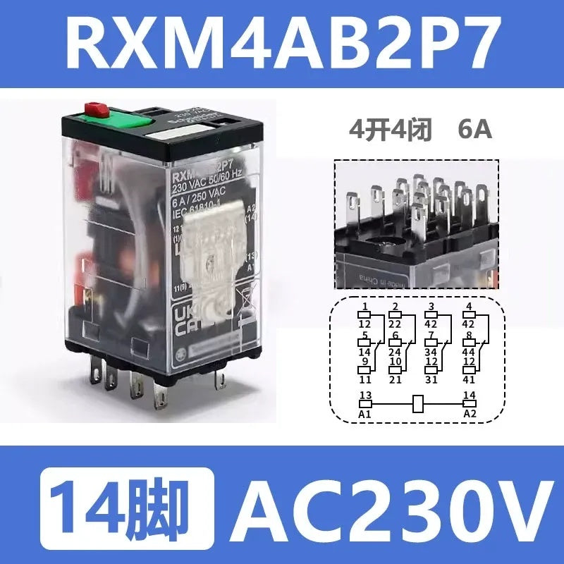 5Pcs/Lot Schneider RXM Miniature Plug-in Relay