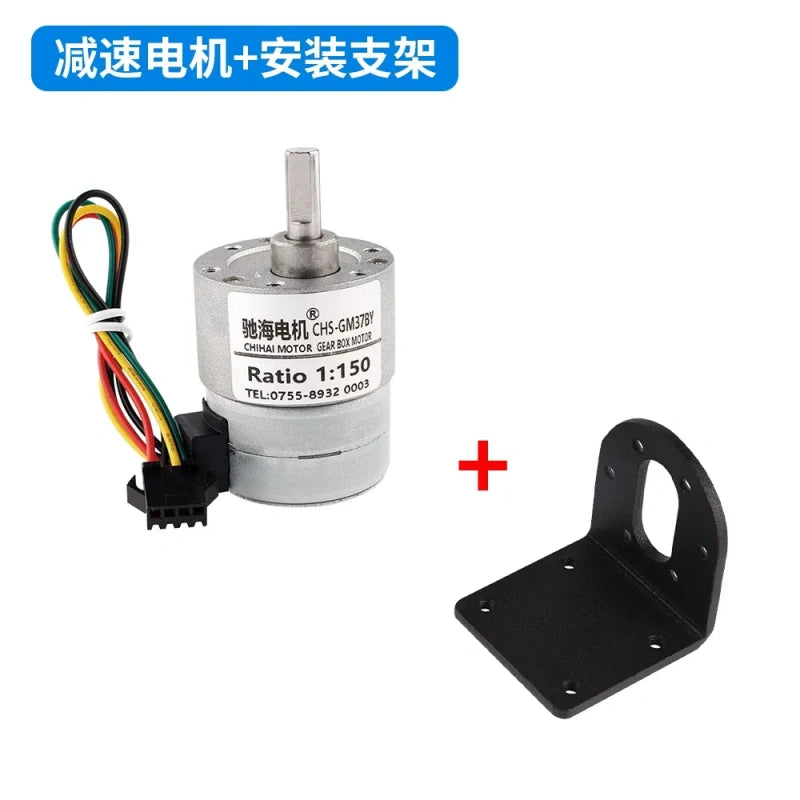 brushless stepper motor, CHS-GM37BY, 2-phase 4-wire stepper motor, dc stepper gear motor, 12v stepper motor, high torque stepper motor, low speed stepper motor, stepper motor with bracket, stepper motor with driver, 24v stepper motor, robotics stepper motor, automation stepper motor, compact stepper motor, bipolar stepper motor