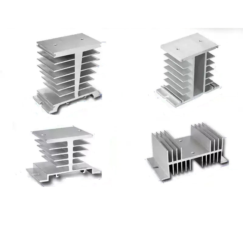 SSR heatsink, solid state relay heat sink, aluminum heatsink for SSR, single phase SSR heatsink, three phase SSR heatsink, 10A SSR heatsink, 25A SSR heatsink, 40A SSR heatsink, 100A SSR heatsink, 120A SSR heatsink, heat sink base for SSR, SSR cooling radiator, industrial SSR heatsink, SSR heatsink with fan, thermal paste for SSR heatsink