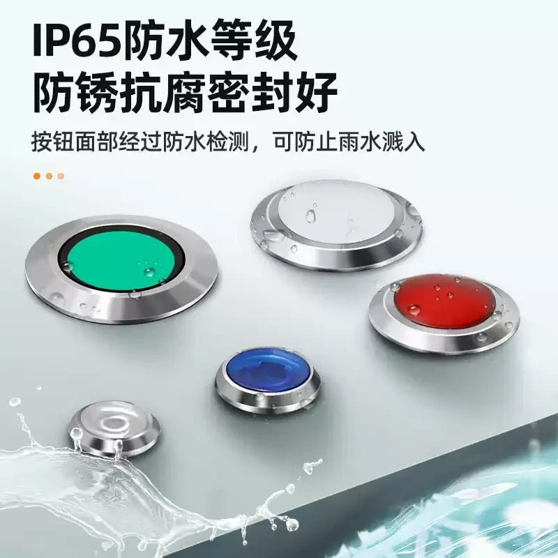 led metal indicator light, 12mm led indicator, 16mm waterproof light, 19mm pre-wired indicator, 22mm signal light, 25mm led pilot light, ip65 metal indicator, 12-24v led light, 220v signal indicator, flat head led light, ball head metal indicator, dual color led light, tri-color signal light, pre-wired led indicator, 40000 hour led light