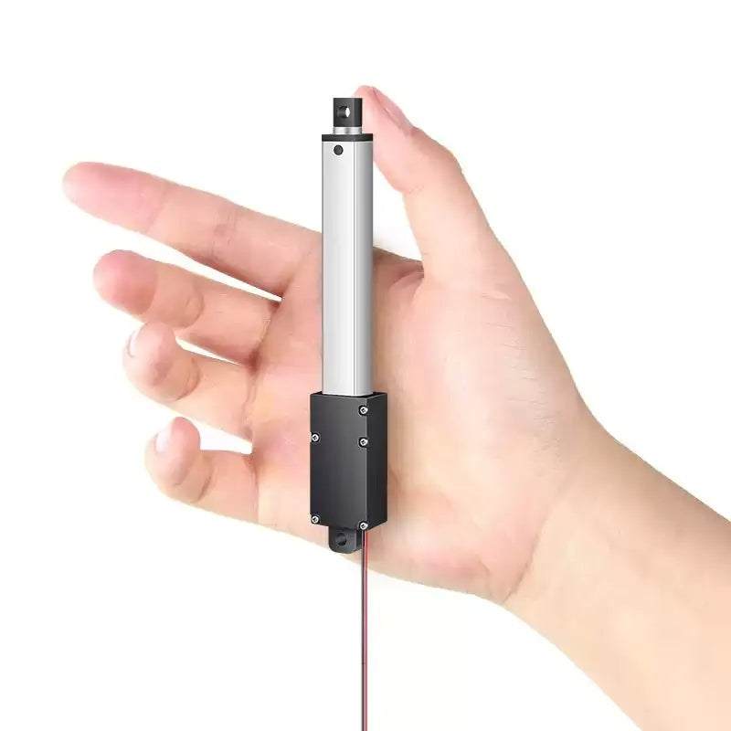 mini linear actuator 12v, small linear actuator 24v, micro telescopic motor, reciprocating dc motor, 10-200mm stroke actuator, low force linear motor, IP60 linear actuator, aluminum electric cylinder, actuator with mounting wings, medical linear actuator