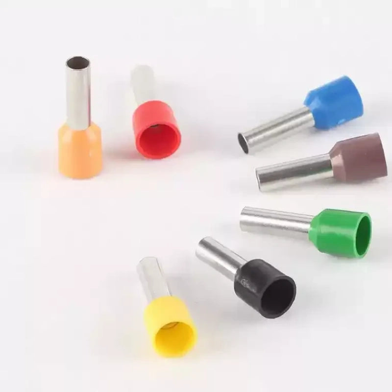 ferrule connectors, wire crimp ferrules, insulated tube terminals, E0508 ferrule, E1008 wire connector, electrical crimp terminals, pin terminal connectors, stranded wire ferrules, color coded ferrules, 1000PCS ferrules