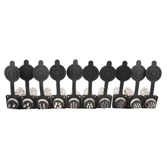 GX20 Aviation Connector, M19 Square Flange Plug, 2-15 Pin Industrial Connector, GX20 M19 Male Female, Square Flange Circular Connector, Industrial Electrical Plug, Bakelite Aviation Connector, Nickel-Plated Contact, GX20 10 Pin, GX20 15 Pin