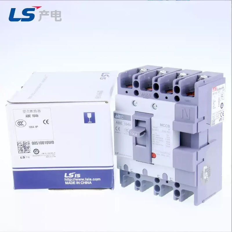 LS MCCB, LS ABE MCCB, Meta-MEC MCCB, LS Electric Circuit Breaker, 4P Molded Case Circuit Breaker, ABE104B, ABE204B, ABE404B, 60A MCCB, 100A MCCB, 200A MCCB, 400A MCCB, 4 Pole MCCB, 3-Phase 4-Wire Circuit Breaker, Low Voltage Circuit Breaker, Overload Protection, Short Circuit Protection, Thermal Magnetic Trip MCCB, Korean LS MCCB, Industrial Circuit Breaker, Neutral Protection MCCB