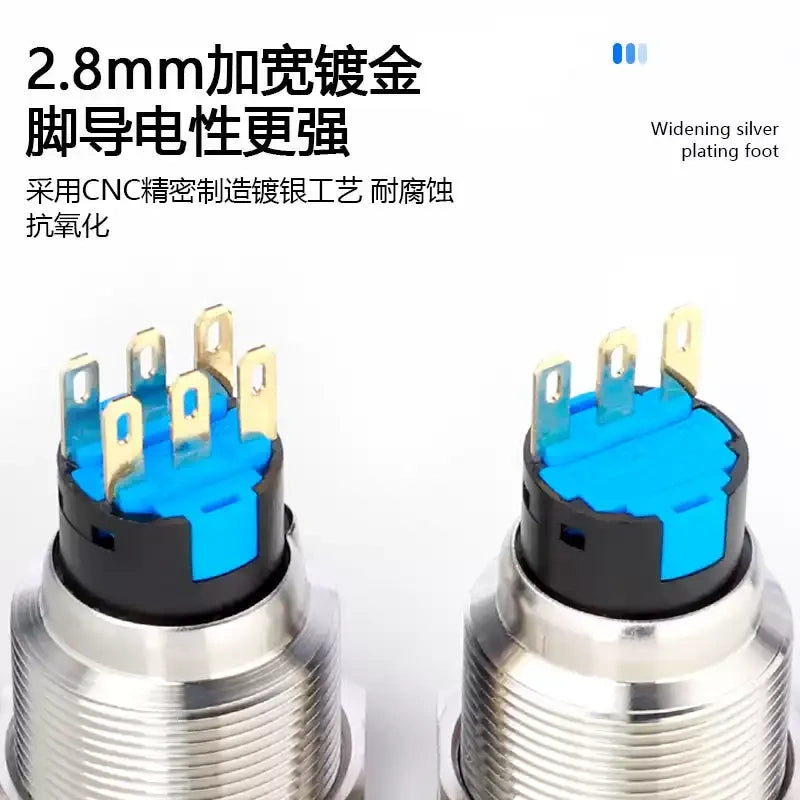 key lock rotary switch, 16mm key switch, 19mm selector switch, 22mm key lock switch, 2 position key switch, 3 position key selector, IP65 waterproof key switch, 304 stainless steel key switch, latching momentary key switch, industrial key lock switch, 1NO1NC key switch, 2NO2NC key selector, secure key switch, IK09 durable key switch, waterproof key operated switch