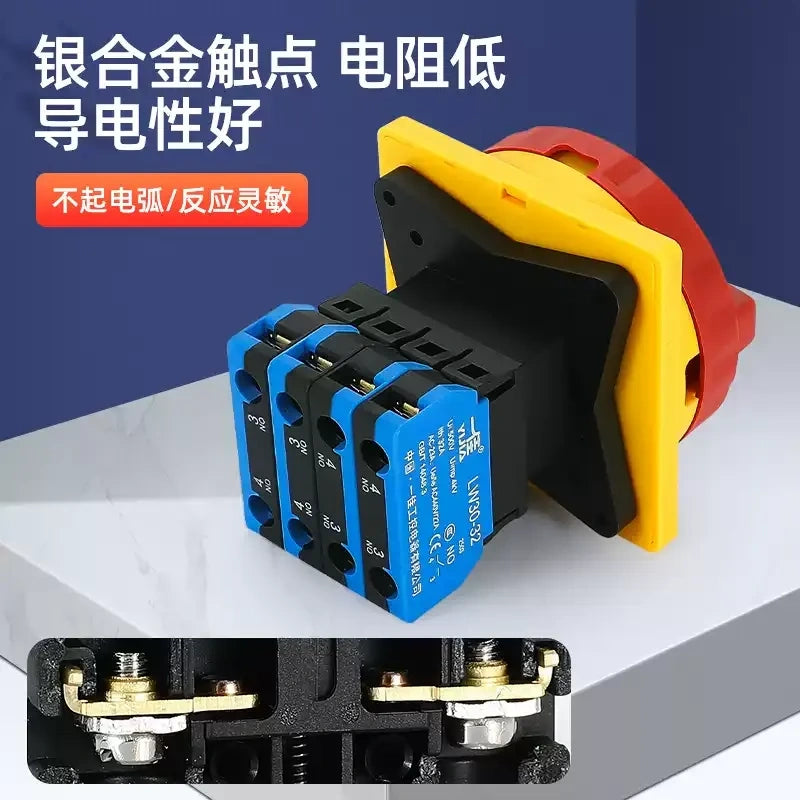 LW30 Load Break Switch, 25A/32A Rotary Disconnector, 1P/2P/3P/4P Main Switch, Silver Alloy Contact Switch, Modular Load Break Switch, Industrial Power Cutoff Switch, Motor Control Disconnector, Safety Isolation Switch, Control Panel Main Switch, Three-Phase Load Switch, Quick-Release Handle Switch, LW30-25 LW30-32