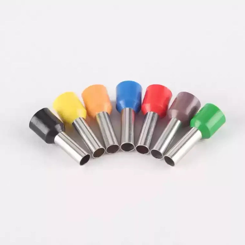 ferrule connectors, wire crimp ferrules, insulated tube terminals, E0508 ferrule, E1008 wire connector, electrical crimp terminals, pin terminal connectors, stranded wire ferrules, color coded ferrules, 1000PCS ferrules