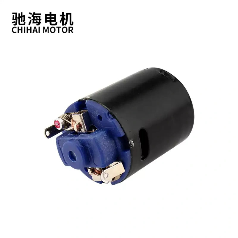 CHR-RD370, 370 dc motor, high torque 370 motor, 6v 12v brushed motor, 10000 rpm dc motor, 19800 rpm motor, black case dc motor, rc crawler motor, water gun mod motor, diy screwdriver motor
