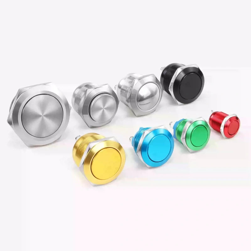 metal momentary push button,excavator control button,log grapple switch,16mm metal button,19mm momentary switch,22mm screw foot button,25mm plug-in foot switch,30mm heavy duty button,oxidized colored metal button,waterproof construction button,flat/high/ball head button,1NO self-resetting switch,5A metal button,industrial equipment control button,outdoor machinery switch