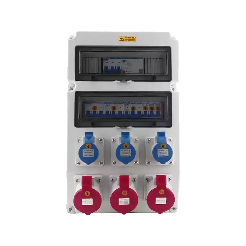 industrial socket box, waterproof distribution box, temporary power box, construction power cabinet, plastic maintenance box, pre-wired power panel, sloped socket box, outdoor power distribution box, workshop socket box, industrial junction box