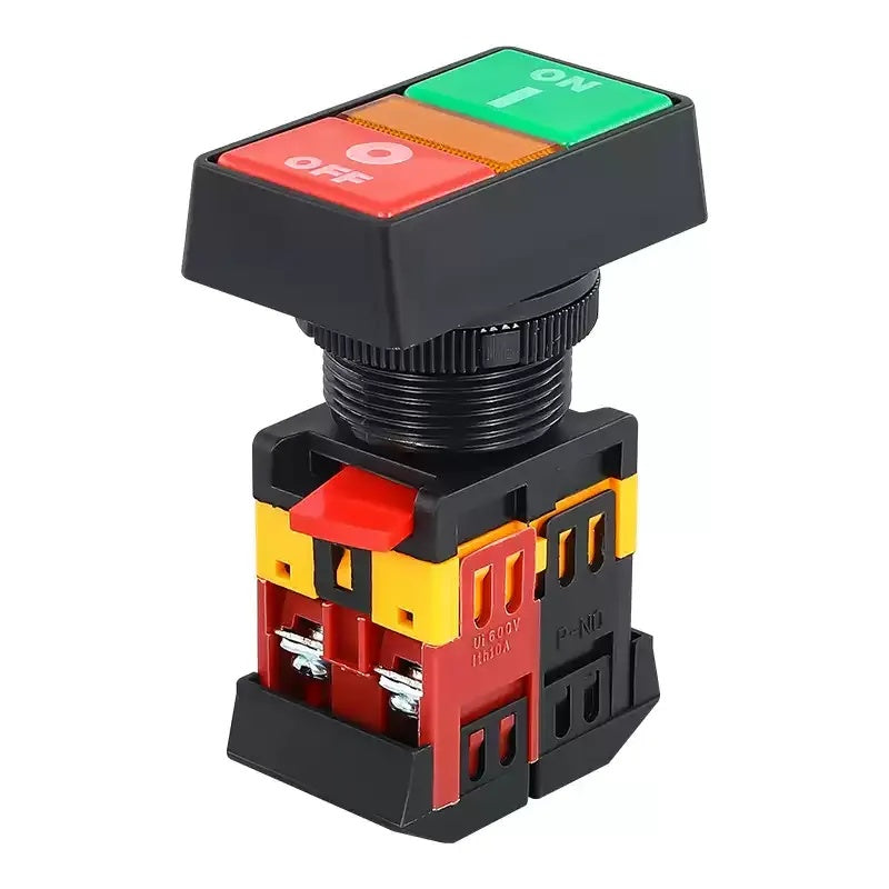 Dual Push Button Switch, LED Push Button, Momentary Switch, 10A Start Stop Switch, 22mm Push Button, 25mm Push Button, 30mm Push Button, Industrial Control Switch, Self-Reset Switch, 1NO 1NC Switch, APBB-22, AS-22, PPBB-30N