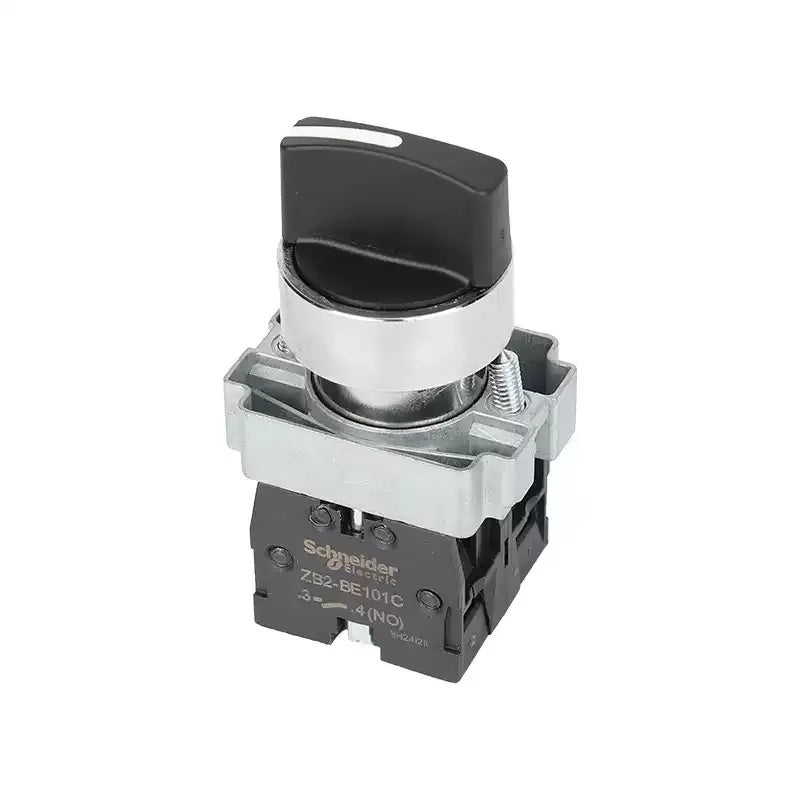 Schneider XB2BD Selector Switch, XB2BD21C, XB2BD33C, XB2BD41C, XB2BD53C, 22mm Panel Mount Switch, 2-Position Selector, 3-Position Selector, Latching Switch, Spring Return Switch, Key-Operated Switch, Long Handle Selector, Industrial Control Knob, Schneider Rotary Switch