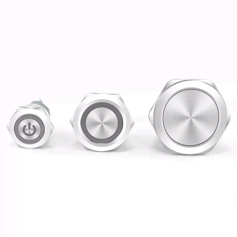 1NO1NC push button,5A metal button,25mm latching switch,30mm momentary button,40mm power symbol button,ip65 waterproof metal switch,nickel‑plated brass button,large size push button,industrial heavy‑duty button,power control switch,ring led indicator button,custom logo push button,plug‑in socket button,automotive modified button,machinery control key