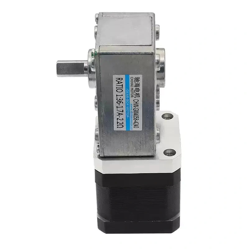 stepper motor, worm gear stepper motor, 42mm stepper motor, high torque stepper motor, chihai motor, chw4058-42, 2 phase 4 wire stepper, dc stepper motor, 3-24v stepper motor, camera slider motor, smart home motor, 3d printer stepper, worm reducer motor, high precision stepper, automation stepper motor, stepper with driver, stepper with bracket, custom ratio stepper, 8mm shaft stepper
