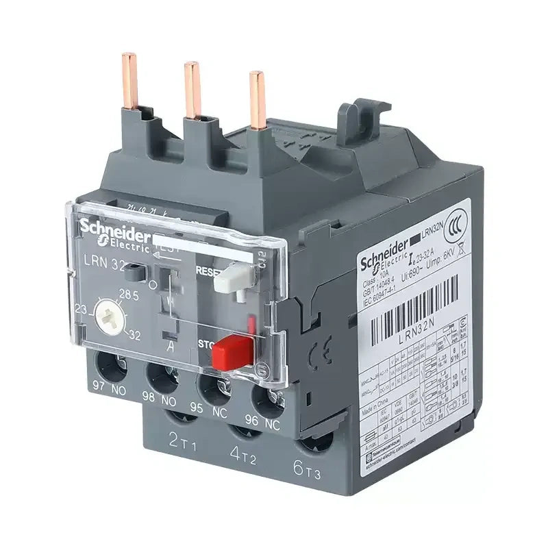 Schneider thermal overload relay, LRN relay, Schneider LRN01N, LRN02N, LRN03N, LRN04N, LRN05N, LRN06N, LRN07N, LRN08N, LRN10N, LRN12N, LRN14N, LRN16N, LRN21N, LRN22N, LRN32N, LRN35N, LRN357N, LRN363N, motor overload protection relay, Schneider motor protection relay, 0.1A-80A thermal relay, for LC1D contactor, industrial thermal relay, phase loss protection relay, EasyPact D3N relay