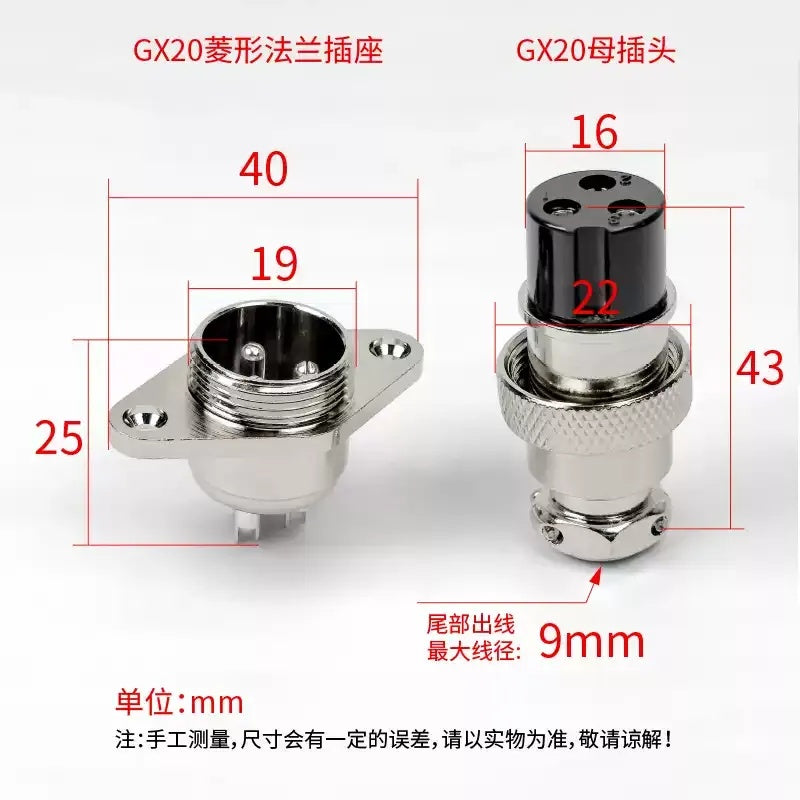 GX20 Diamond Flange Aviation Connector