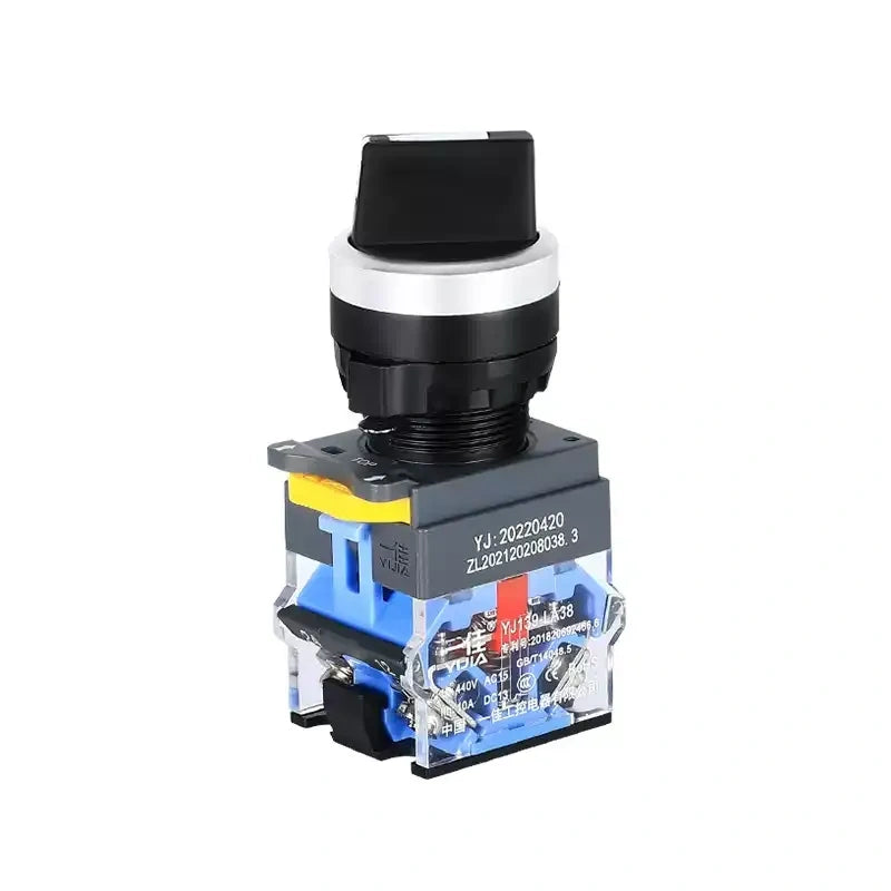 Rotary Selector Switch, LA38-11X/21, LA38-20X/31, 22mm Push Button Switch, 2/3 Position Rotary Switch, Self-Locking Selector Switch, Self-Resetting Rotary Switch, 10A NO NC Contact Switch, Silver Alloy Contact Switch, Industrial Control Switch, Power Conversion Switch, Cabinet Control Switch, Machine Tool Control Switch, Automation DIY Parts