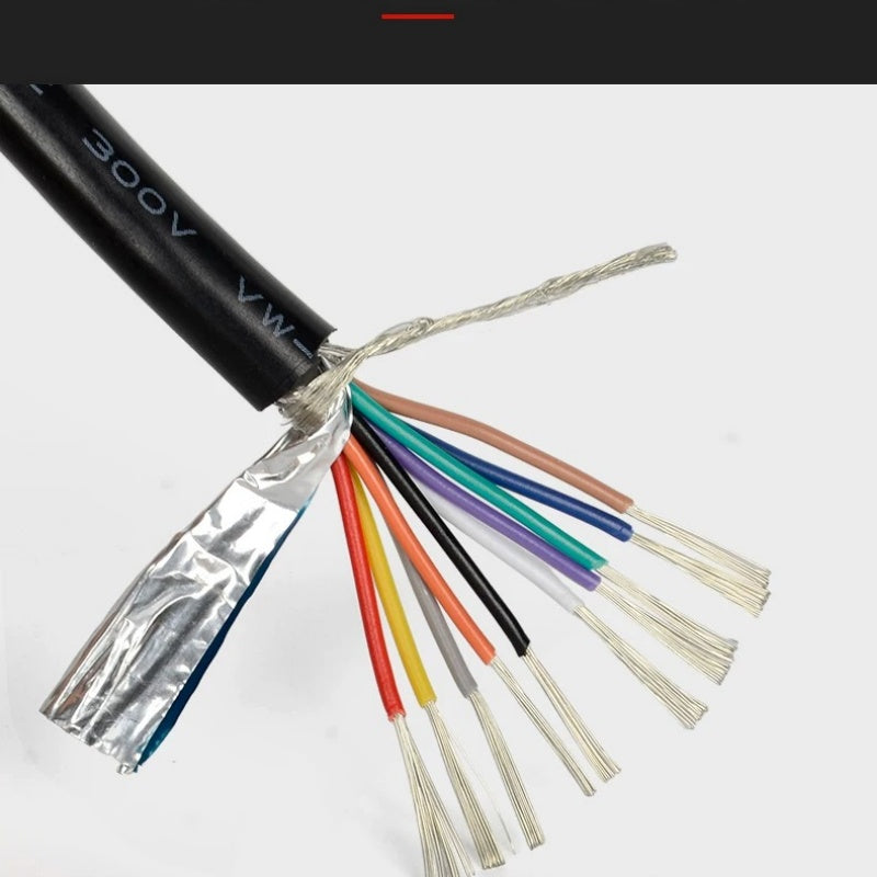 1M UL2464 Multi-Core Double Shielded Cable 2/3/4/5/6/7/8/9/10/12 Core 14AWG~28AWG Tinned Copper Wire