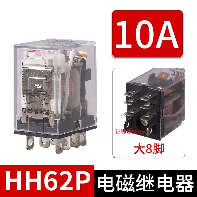 HH52P HH53P HH54P HH62P HH63P HH64P Miniature Intermediate Relay With LED Indicator, MY2NJ MY3NJ MY4NJ LY3NJ Equivalent
