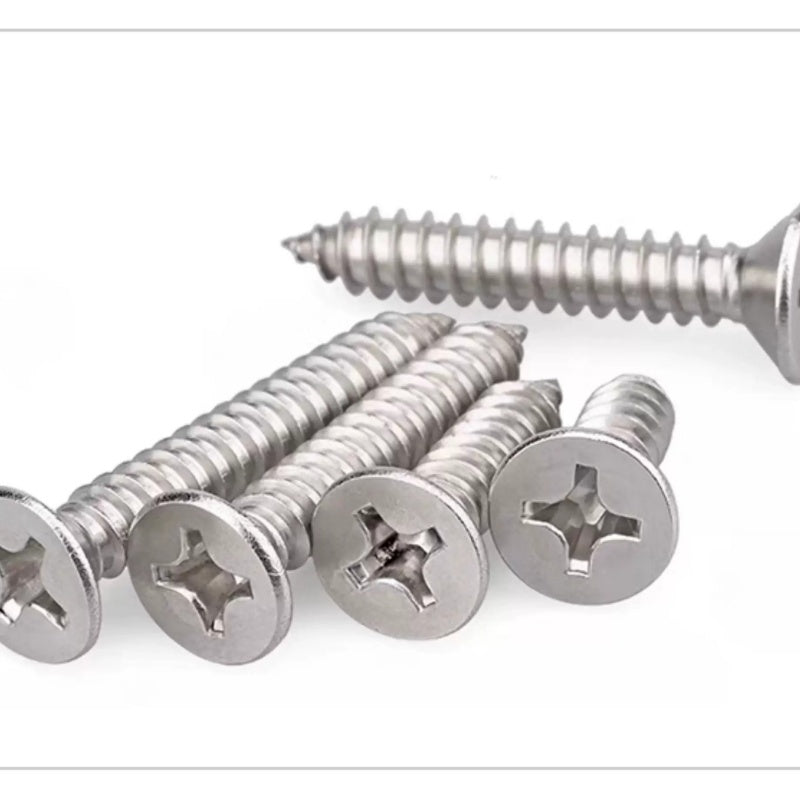 self tapping screw, 304 stainless steel screw, wood screw, countersunk screw, phillips flat head screw, sharp point tapping screw, furniture fastener, drywall screw, stainless steel wood screw,304 stainless self tapping screws, cross recess countersunk screws, anti-rust wood fasteners, cabinet assembly screws, thin metal tapping screws, plastic fixing screws, long size wood screws, national standard hardware fasteners,m2.2 self tapping screw, m3 stainless sc