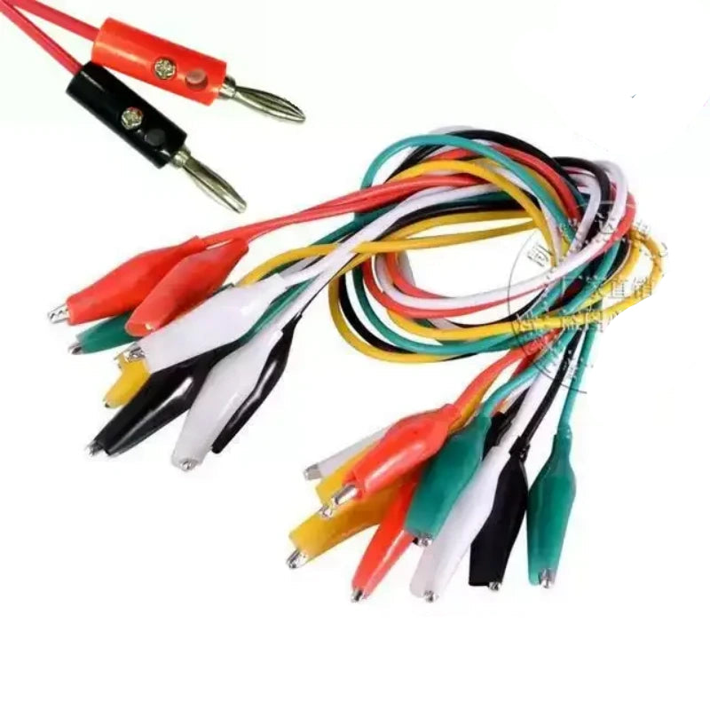 alligator clip test leads, banana plug test wire, insulated alligator clip cable, multimeter test lead, power test jumper wire, double end alligator clip wire, electrical test cable, 4mm banana plug cable, lab test wire, electronic repair test leads