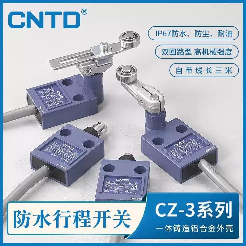 CNTD CZ-3 Series IP67 Waterproof Limit Switch 1NO1NC 2A 250VAC