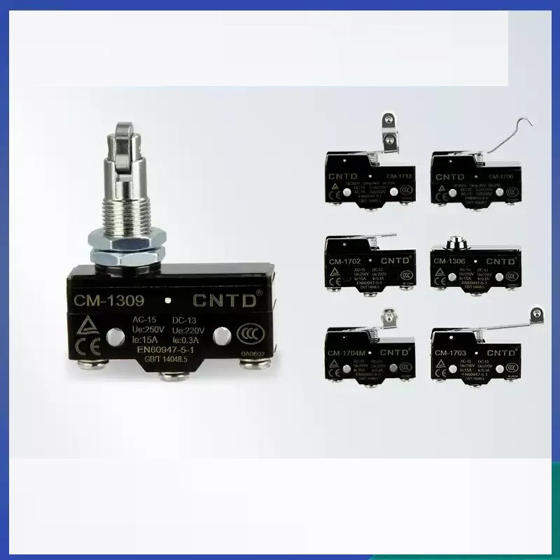 CNTD CMLimit Switch ,Travel Limit Switch,Horizontal Limit Switch ,Machine Safety Switch,CM1308 ,CM1701 ,Roller Lever Switch ,1NO1NC Industrial Micro Switch  