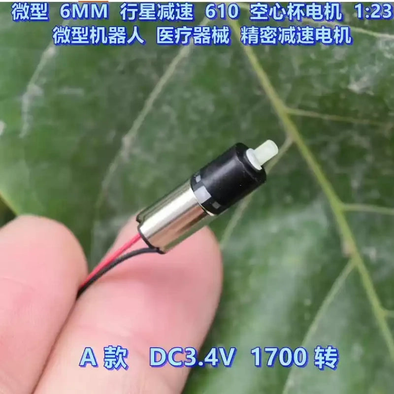 `ZWBMD00600`, `6mm planetary geared motor`, `coreless motor`, `610 coreless motor`, `micro dc gear motor`, `mini precision reduction motor`, `DC3V 3.7V motor`, `small planetary gear motor`, `robot arm motor`, `fingerprint lock motor`