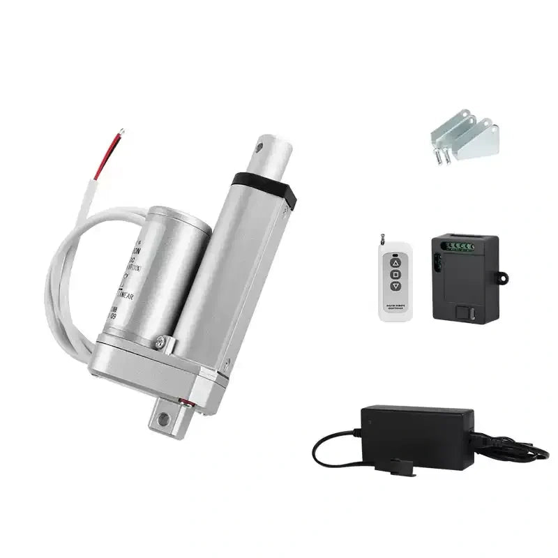 1400N Electric Linear Actuator with Controller Kit, DC 12V/24V, AC 110V/220V, 50~1500mm Stroke, Hand & Remote Control Optional