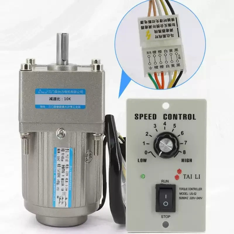 TAILI US-52 AC Motor Speed Controller, 110V/220V Single Row 6-Pin Speed Regulator for 6W~400W AC Gear Motor