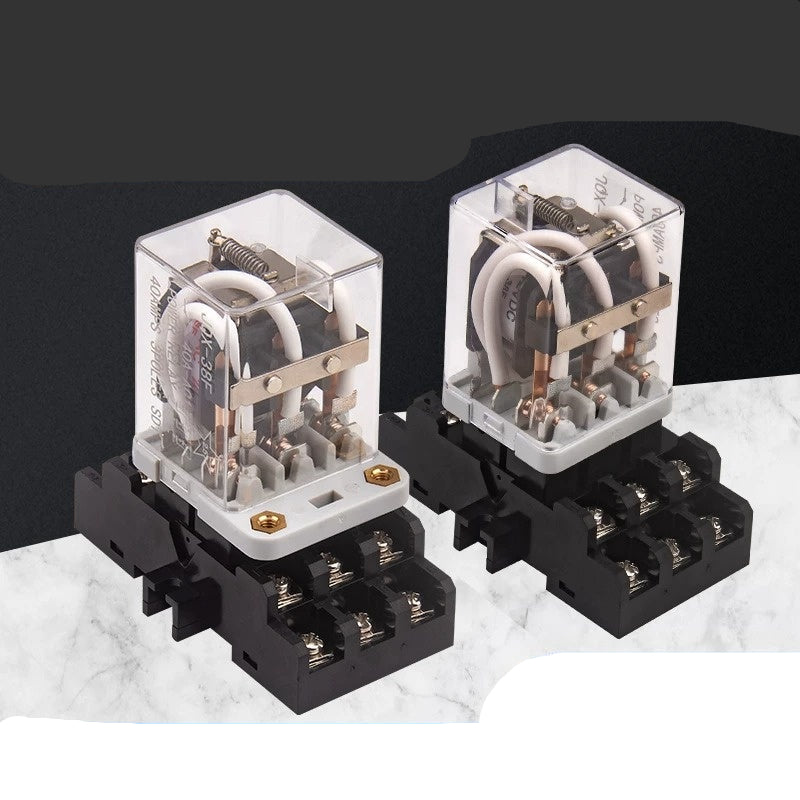 JQX-38F relay, 40A relay, high power relay, heavy current relay, electromagnetic relay, intermediate relay, 8pin relay,11pin relay, towed relay, non-towed relay, silver alloy contact relay, purple copper coil relay, DIN rail relay, AC220V relay, DC12V relay, DC24V relay, industrial control relay