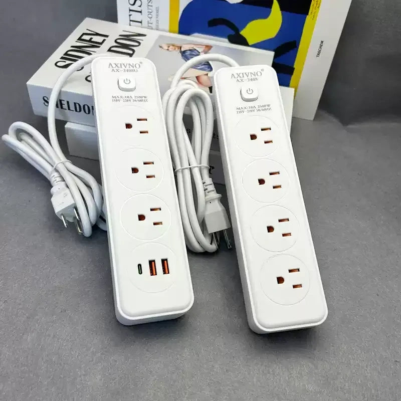US power strip with USB C, USB charging surge protector, US outlet extension cord, 110V Taiwan power strip, multi port power bar with USB-A USB-C,2 outlet power strip with USB C, 3 outlet US power strip fast charge, 4 outlets surge protector USB type c, 5 plug extension cord USB charging, US 3 prong power strip with USB ports, travel power strip with USB-C, home office power bar with fast charging ports, heavy duty power strip with child safety shutter