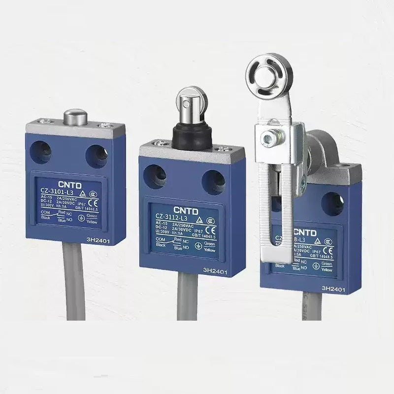 CNTD CZ3 Limit Switch ,IP67 Waterproof Switch ,Limit Switch With Cable ,Industrial Micro Switch,CZ3112 CZ3108 ,Roller Lever Switch ,2A 250VAC Aluminum Housing Switch  