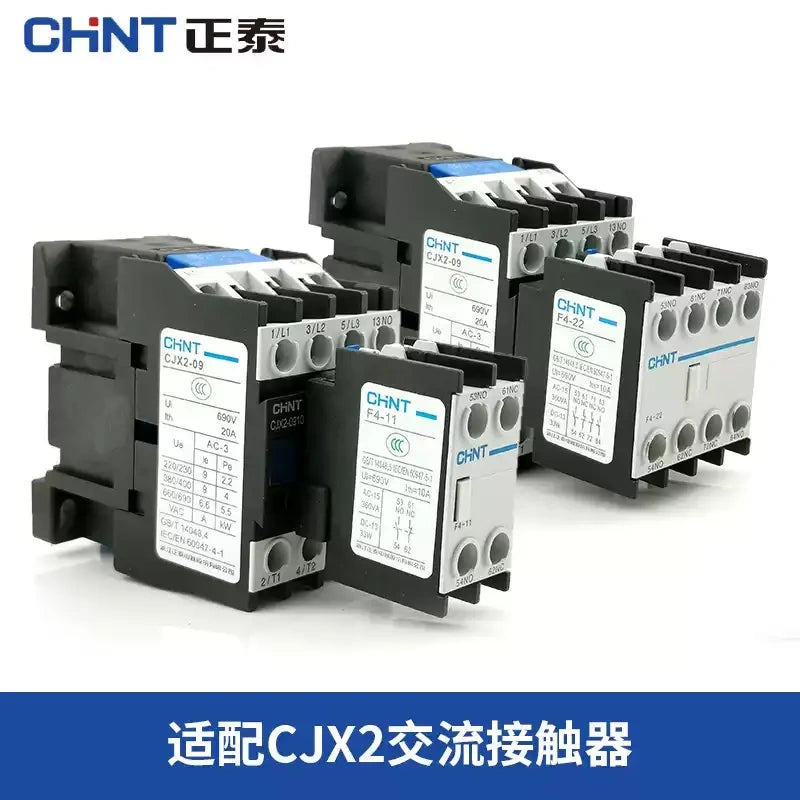 CHNT F4 Auxiliary Contact ,Contactor Auxiliary Contact ,F5 Delay Head ,CJX2 accessory,1NO1NC contact ,2NO2NC Contactor Spare Parts,Air Time Delay, Motor Control Accessory