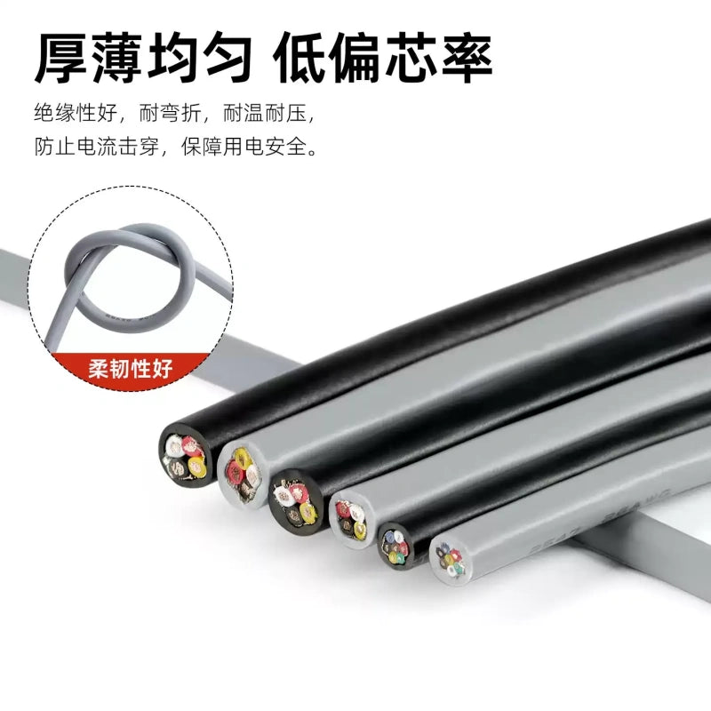 1M/5M 2547 Multi-Core Shielded Cable 2/3/4/5/6/7/8 Core 16-30AWG Tinned Copper Braided Shield Wire
