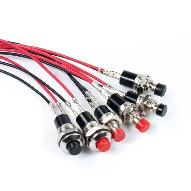 metal push button switch,mini pushbutton switch,5mm push button switch,7mm push button switch,10mm push button switch,PBS?€?110,PB05A,momentary push button,latching push button,self reset switch,self locking switch,normally open switch,normally closed switch,IP65 waterproof switch,small power button,round push button,electronic control switch,DIY circuit switch