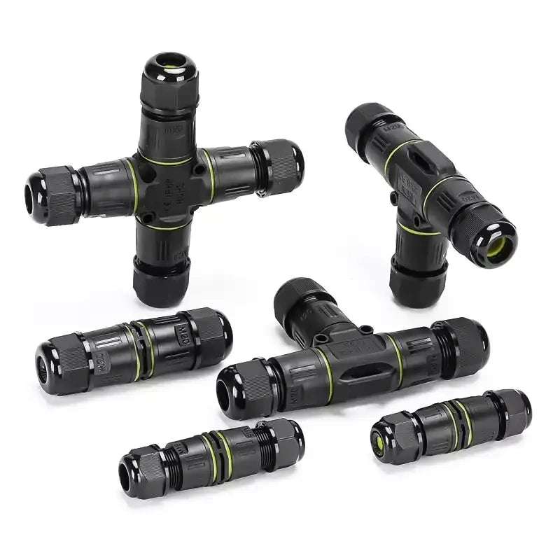M20 waterproof cable connector,IP68 wire junction splitter,underground buried cable terminal,outdoor cable connector,T type 3-way splitter,cross 4 way wire connector,screw wiring connector,push in quick connector,waterproof cable gland,street light fountain pump wiring terminal