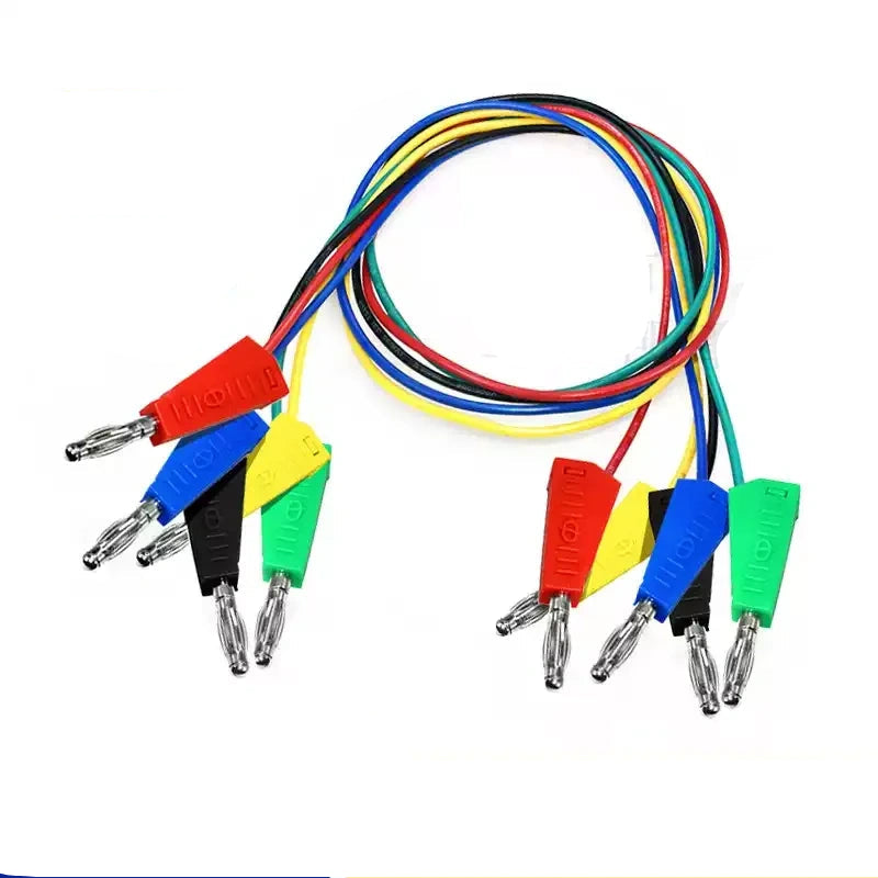 alligator clip test leads, banana plug test wire, insulated alligator clip cable, multimeter test lead, power test jumper wire, double end alligator clip wire, electrical test cable, 4mm banana plug cable, lab test wire, electronic repair test leads