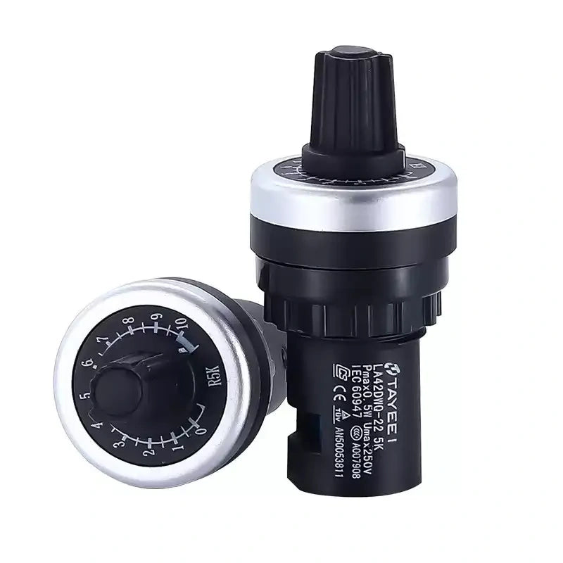LA42DWQ-22,22mm potentiometer,panel mount potentiometer,vfd potentiometer,inverter speed potentiometer,motor speed regulator,rotary potentiometer,1k potentiometer,10k potentiometer,5k potentiometer,linear potentiometer,glass glaze potentiometer,speed control pot,frequency converter potentiometer,industrial potentiometer,
variable speed potentiometer for inverter,22mm rotary pot,analog speed adjustment potentiometer,VFD 10v potentiometer,control panel potentiometer,