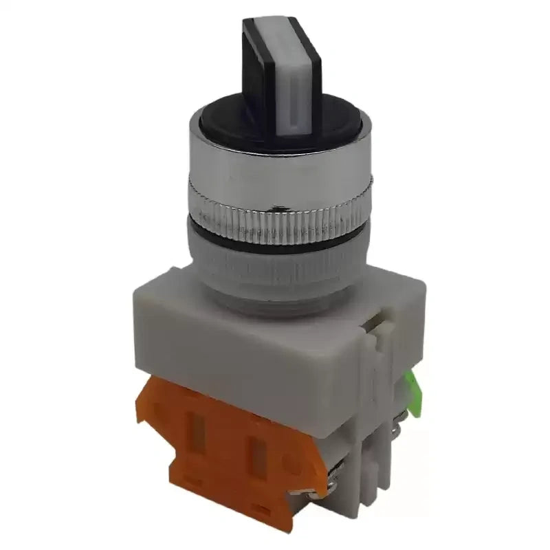 22mm rotary switch, LAY37 selector switch, LAY37-11X2, LAY37-20X3, Y090-20X3, 2 position switch, 3 position switch, self locking button, self reset switch, 1NO 1NC 2NO, industrial control button, round rotary changeover switch
