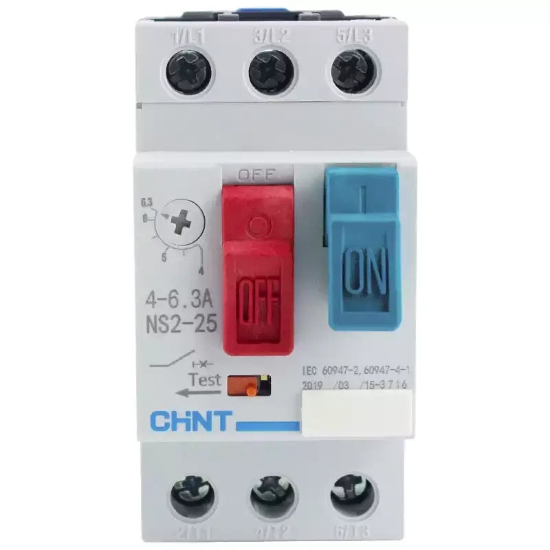 chint ns2-25 motor protection breaker,mpcb ns2-25x three phase motor starter,0.1~32a din rail overload phase failure protection switch,ac690v manual motor circuit breaker