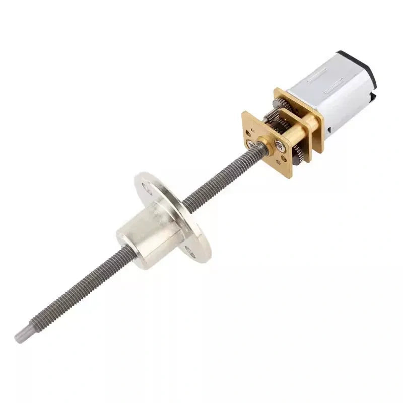N20 Mini DC Gear Reduction Motor M4*100mm Long Threaded Lead Screw Shaft Low Speed Small Motor 3V 6V 12V