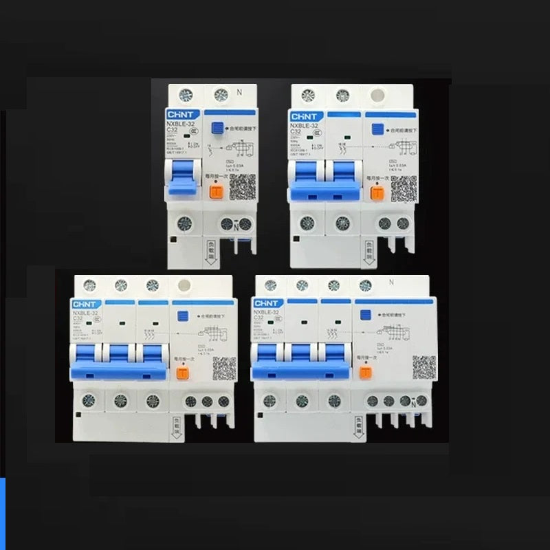 CHNT NXBLE, leakage breaker, RCD, MCB, C curve circuit breaker, residual current switch